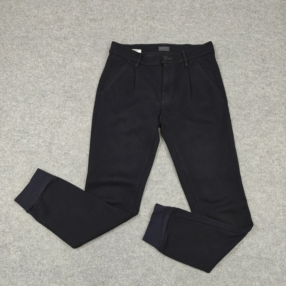 Mother Pants Womens 25 Blue Ponte‎ Pleated Trainer Jogger Cuffed Stretch USA